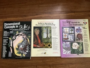 Set of 3 Sulky Secrets books for Embroidery, Stabilizing, & Decorative Threads - Picture 1 of 7