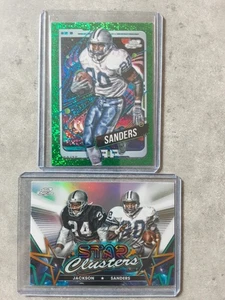 2024 Cosmic Barry Sanders /75 Green Space Dust Refractor & Star Clusters Jackson - Picture 1 of 2