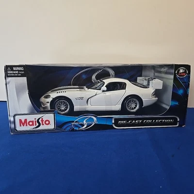 Maisto Dodge Viper GT2 1/18 (blanco) Die Cast Edición Especial Foto 1 de 4