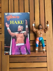 WWF HAKU WRESTLING SUPERSTARS ACTION FIGURE/POSTER LJN 1989 BLACK CARD SERIES 6 - Picture 1 of 14