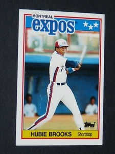 BASEBALL CARD TOPPS MINI 1988 #8 HUBIE BROOKS MONTREAL EXPOS - Imagen 1 de 2