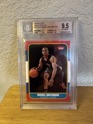 2008 - 09 Fleer 1986 - 87 新秀 Russel Westbrook - #86R166 (RC) — 第 1/2 张图片