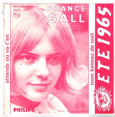 France GALL         Attends ou va-t'en      7" SP 45 tours    Encart ORIGINAL - Photo 1/4
