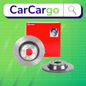 Brembo Solid Drilled Rear Brake Discs Seat Leon 2.0 Cupra R 2009-2012 282 mm - Picture 1 of 9