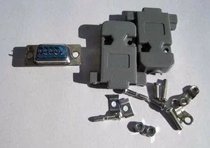 Male connector+shell DB9 connecteurs Conector Steckverbinder DB9 SUB-D - Picture 1 of 1