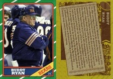 Buddy Ryan 1986 Style Custom Card Chicago Bears 46 Defense