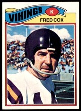 1977 Topps Fred Cox Football Card Minnesota Vikings #46