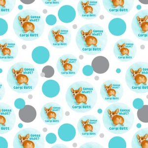 Guess What Corgi Butt Funny Joke Premium Gift Wrap Wrapping Paper Roll - Picture 1 of 3
