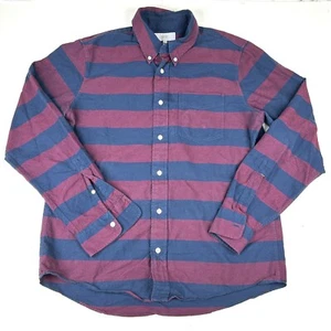 Jack Spade Mens Size Large Button Down Shirt Blue Red Striped Cotton L/S - Picture 1 of 6