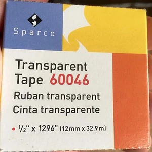 Sparco 60046 Transparent Tape, 1/2"x1296" (quantity 1) - Picture 1 of 1