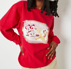 Disney x Skinnydip Mickey and Minnie Christmas Poster Sweater Size Medium