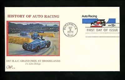 US FDC #U587 Western Silk 1978 Ontario CA Auto Racing Indianapolis Car - Image 1 of 2