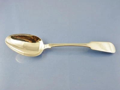 CUCHARA DE MESA CON RESPALDO DE VIOLÍN O PUNTA ESTERLINA por ROBERT WILKES 1847-1880 "MP" Foto 1 de 4