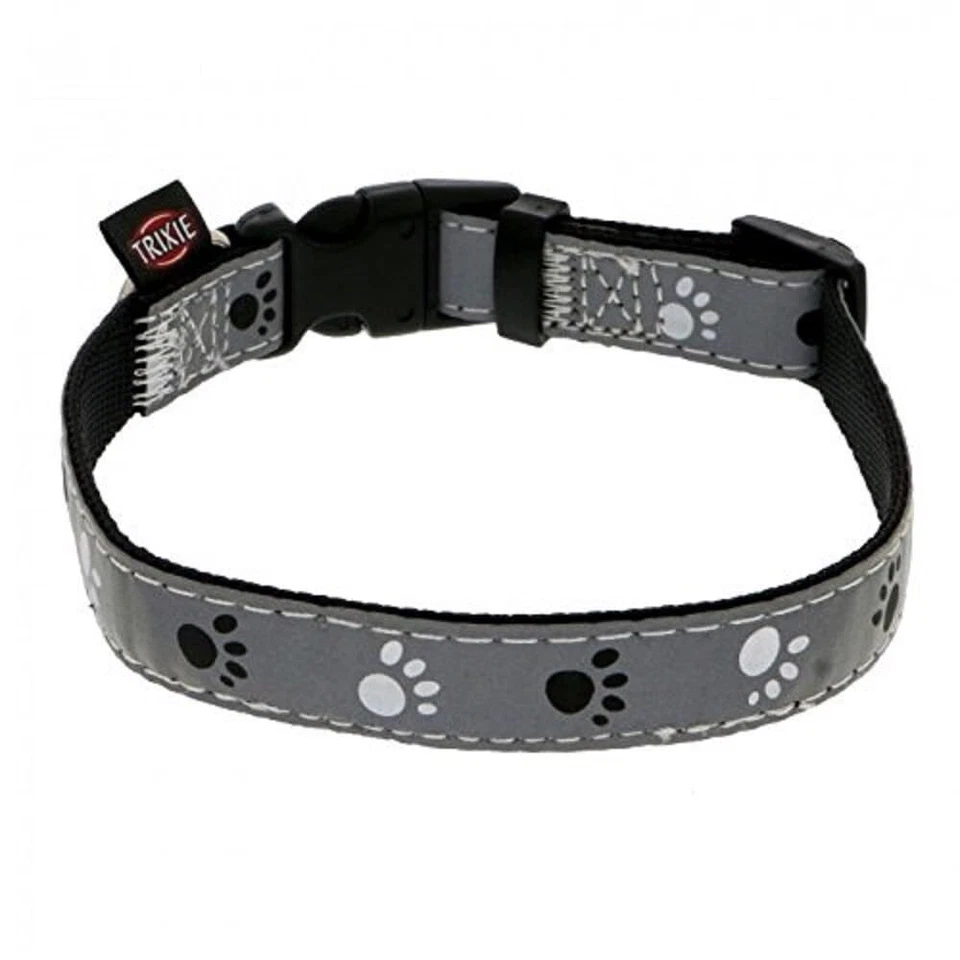 Collar Silver Reflect talla L-XL circunferencia del cuello 40-65 cm/25 mm en negro/plateado... Foto 1 de 2