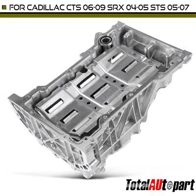 Cacerola de aceite del motor con tapón de drenaje para Cadillac CTS 2006-2009 STS 2005 2006 2007 SRX Foto 1 de 4