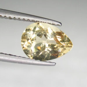 1.95 Ct Natural Top Quality Luster Yellow Beryl Flawless Pear Cut-A602 - Picture 1 of 2