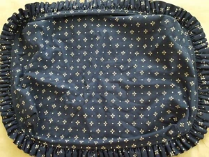 Longaberger ovaler Korb 20" x 25" NUR STOFFFUTTER französisch blau - selten & gebraucht - Bild 1 von 7