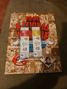 1990 NL Championship Tickets (2) + Program Cincinnati Reds vs Pittsburgh Pirates - Picture 1 of 4