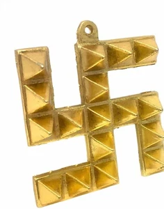 Ashtdhatu Swastik pyramid  Yantra Feng shui Vastu Hindu Door sign Nazar Dosh - Picture 1 of 6