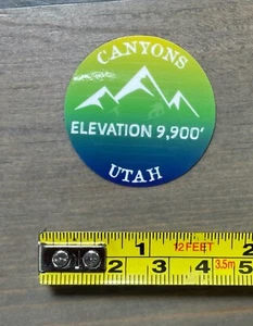 MINI Canyons Park City Sticker Decal 1" Mountain Ski Utah Resort Indoor Use
