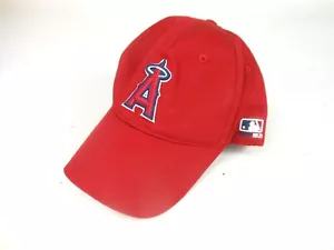 Anaheim Angels Baseball Cap Red Hat Signed Travis Marks #14 Used Outdoor Cap - Picture 1 of 6