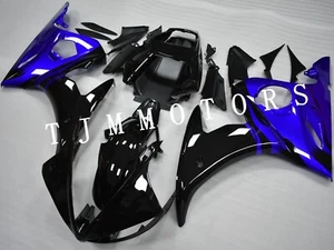 For YZF R6 03-04/R6S 06-09 Black Blue ABS Injection Mold Bodywork Fairing Kit - Imagen 1 de 9
