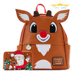 Loungefly Rudolph the Red-Nosed Reindeer Light Up Cosplay Mini Backpack Set New