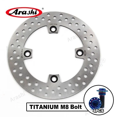 Rotor de disco de freno trasero + pernos M8 aptos para Honda XR440R 2006 2007 XR650L 1993-2021 Foto 1 de 4