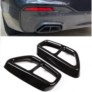 2X Cubierta de escape negra brillante para BMW Serie 5 G30 G31 2018-2022 - Imagen 1 de 6