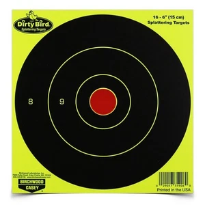 Birchwood Casey Dirty Bird 6 Inch Yellow Round Shooting Targets 16 Pack - 35906 - Picture 1 of 1