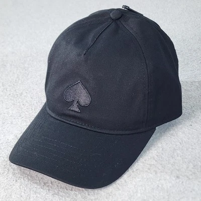Kate Spade New York Baseball Hat Womans Black Embroidered Spade Stretch Cap OSFM - Image 1 of 4