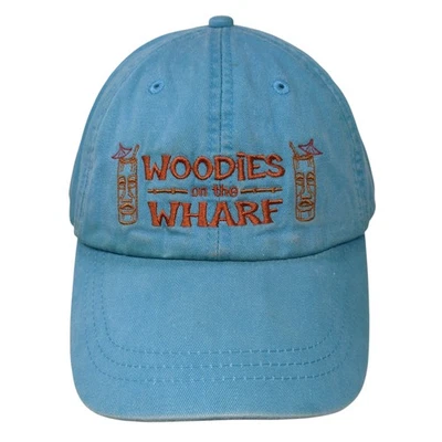 Woodies On The Wharf Slideback Hat Blue One Size Embroidered Adams - Image 1 of 4