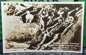 Foto postal real de colección RPPC esqueletos nativos americanos entierro de Wickliffe Kentucky - Imagen 1 de 5