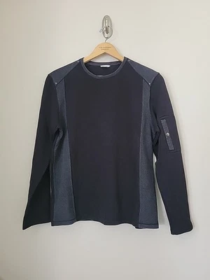 Suéter Calvin Klein Para Hombre Mediano Negro y Gris Cuello Redondo 100% Algodón Calce Ajustado Foto 1 de 4