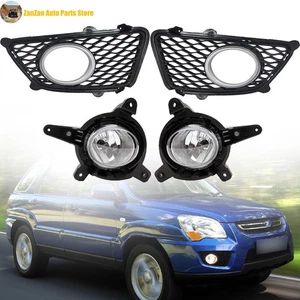 1 Pair Front Fog Light+Lamp Grille Cover Bezel Trim For Kia Sportage 2005-2010 - Picture 1 of 10