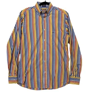 Paul & Shark Yacht Club Men's 40 Vibrant Striped Button Up Dress Shirt Italy - Picture 1 of 8