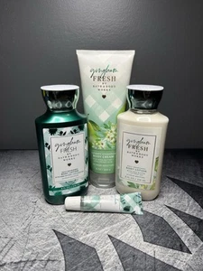 Bath and Body Works Fresh Gingham Set - Lip Gloss, Body Lotion, Body Cream - Picture 1 of 1