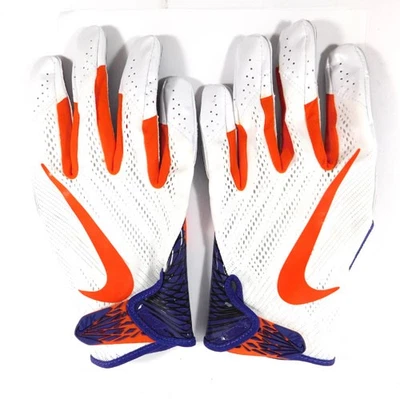 Clemson Tigers Team Issued Vapor Knit 2 White/Orchid Size 4XL FB Gloves PFG26 - Image 1 of 4