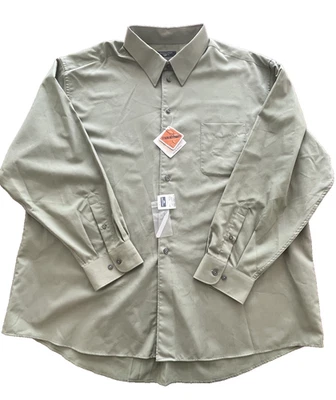 DOCKERS Men's Classic Fit Shirt Size XXL Long Sleeve Button Down Green Solid NWT - Image 1 of 4
