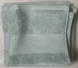 NUEVO CON ETIQUETAS JUEGO DE 2 TOALLAS DE ALGODÓN AZUL LAUREN RALPH LAUREN WESCOTT $34 - Imagen 1 de 2