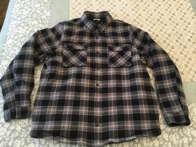 Chaqueta Camisa Zyia Active Para Hombres Manga Larga Botón a Presión Acolchada Franela Talla L Foto 1 de 4