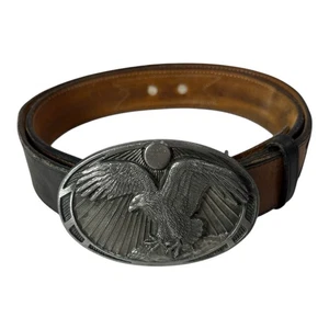 Cinturón Vaquero Cuero Colección Obra Maestra Hebilla Águila Hebillas of America Talla 36 - Imagen 1 de 8