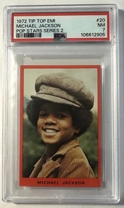 MICHAEL JACKSON : 1972 Tip Top Bread EMI Pop Stars 20 RC Rookie GRADED NM 7 - Foto 1 di 2