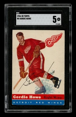 1954-55 Topps Set-Break #  8 Gordie Howe SGC 5 EX - Image 1 of 3