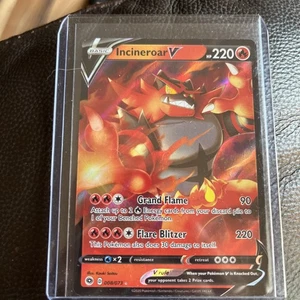 Pokemon Card Sword & Shield Champions Path Incineroar V 008/073 Rare Holo - Picture 1 of 4