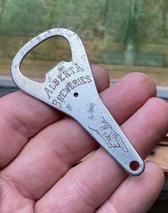 Old Spinner Style Beer Bottle Opener Pointing Finger Pay Game Alberta Breweries. - Picture 1 of 3
