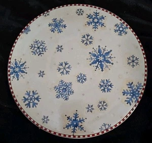 Weihnachtsuntersetzer Debbie Mumm Sakura Schneeflocken 9,5" eingestellt - Bild 1 von 4