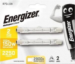 4 x 2  8 Energizer Linear R7S/J78 Halogen Bulbs. 2900K Warm White. 120W - Picture 1 of 3