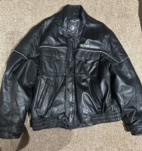 Polaris Snowmobile Leather Bomber Jacket Men’s XXL - Picture 1 of 5
