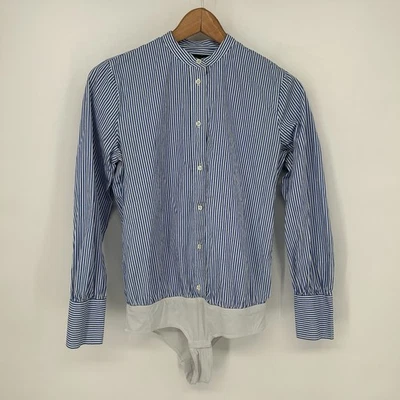 Body J Crew para mujer 4 azul a rayas elástico a medida perfecto Foto 1 de 4